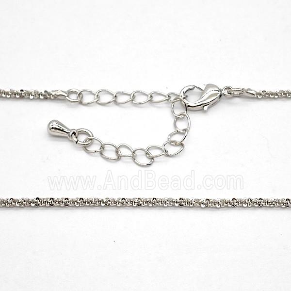 Copper Necklace Chain Platinum Plated