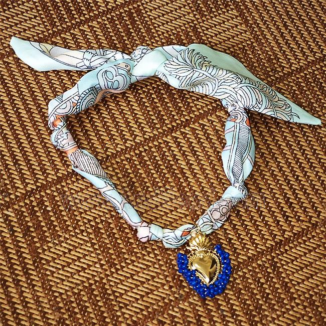 Jewelry Findings Necklace with Silk scarf