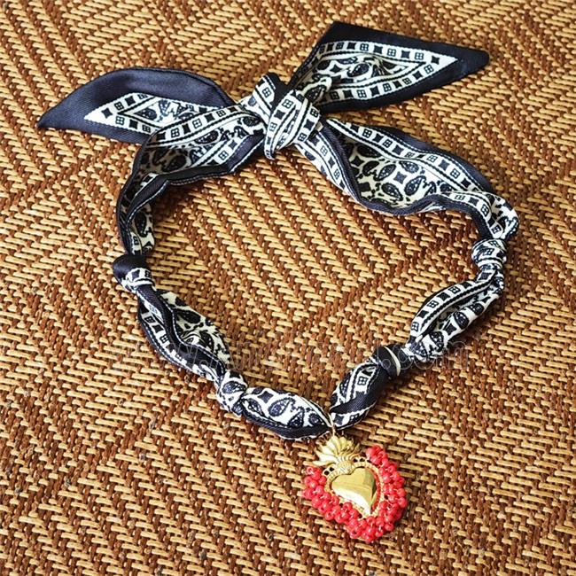 Jewelry Findings Necklace with Silk scarf