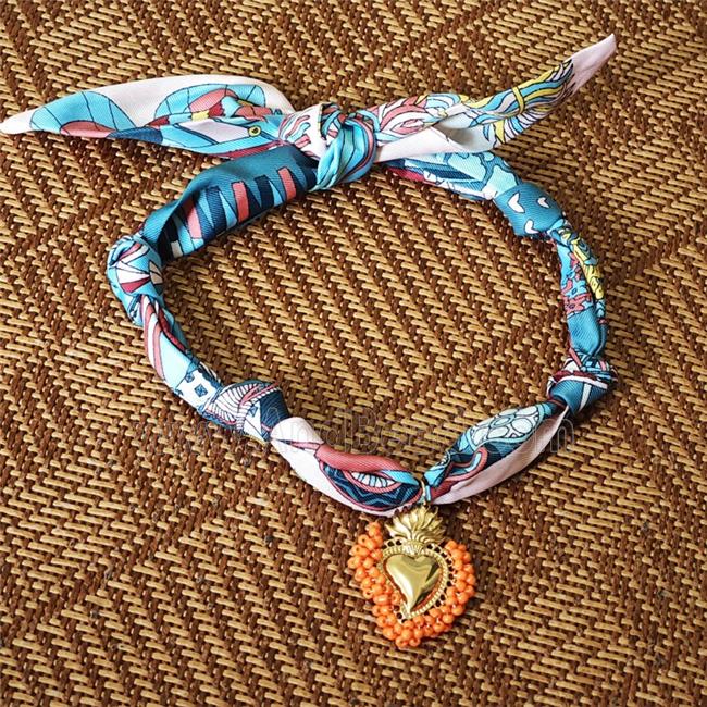 Jewelry Findings Necklace with Silk scarf