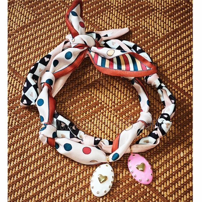Jewelry Findings Necklace with Silk scarf
