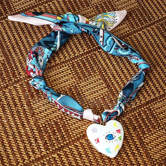Jewelry Findings Necklace with Silk scarf