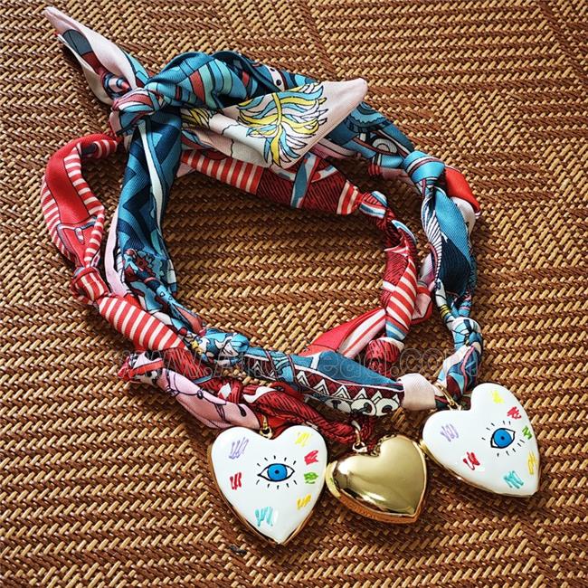 Jewelry Findings Necklace with Silk scarf