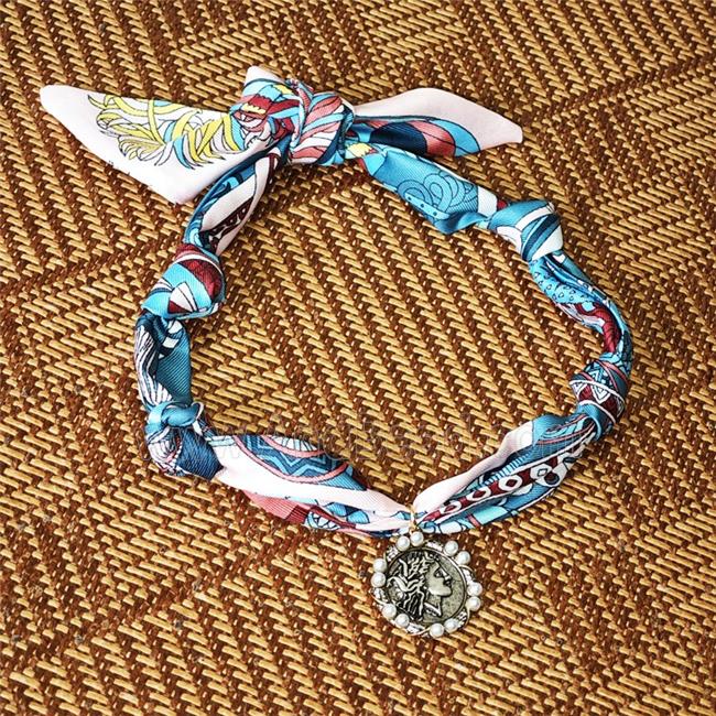 Jewelry Findings Necklace with Silk scarf