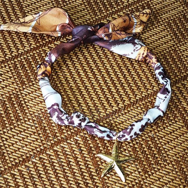 Jewelry Findings Necklace with Silk scarf