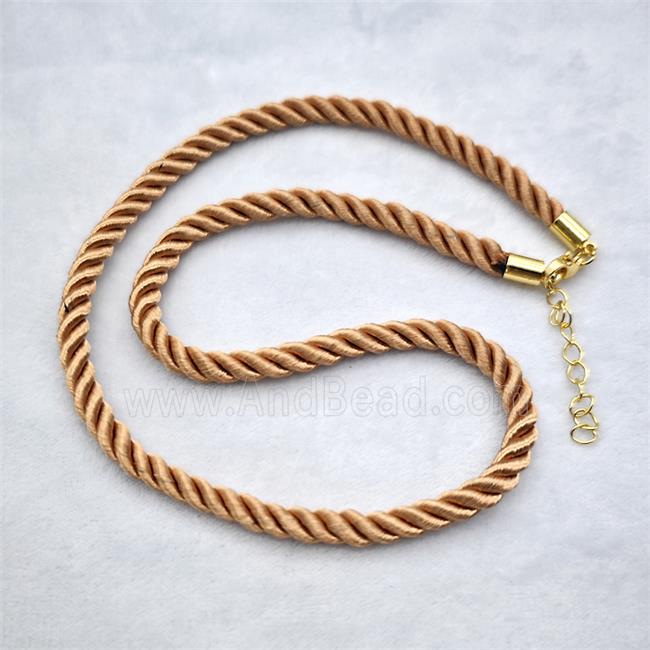 Nylon wire Necklace, gold plated