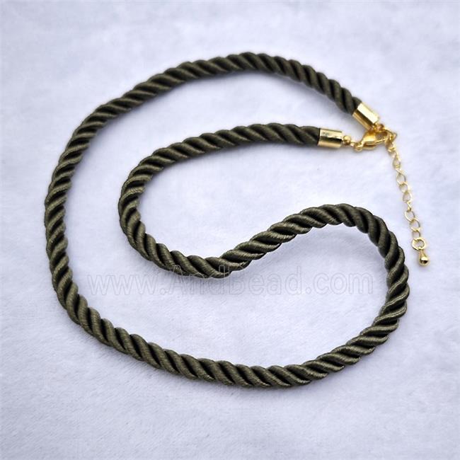 Nylon wire Necklace, gold plated