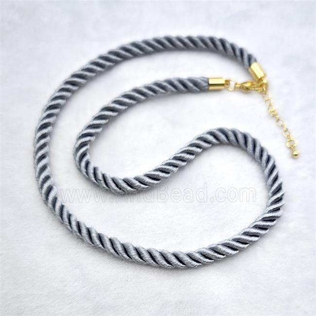 Nylon wire Necklace, gold plated