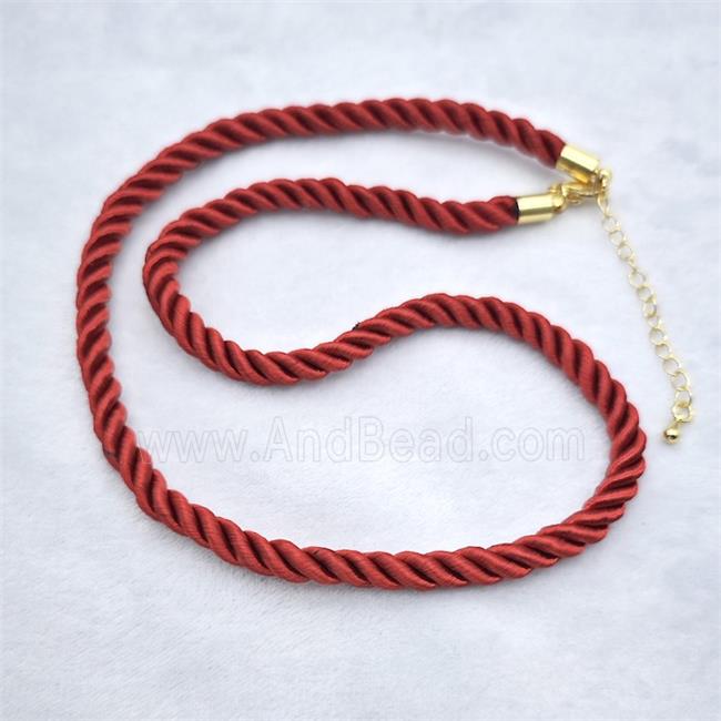 Nylon wire Necklace, gold plated