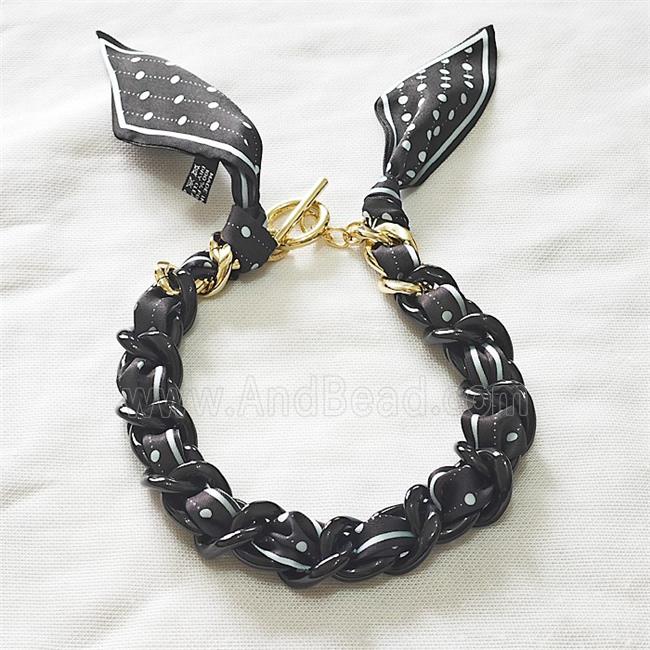 Polyester Fabric Resin Necklace Chain
