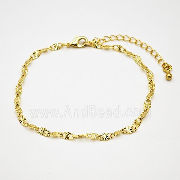 Copper Bracelets Chain Gold Plated