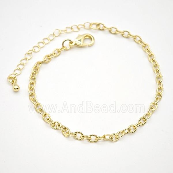 Copper Bracelets Chain Gold Plated