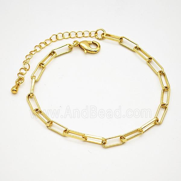 Copper Bracelets Chain Gold Plated