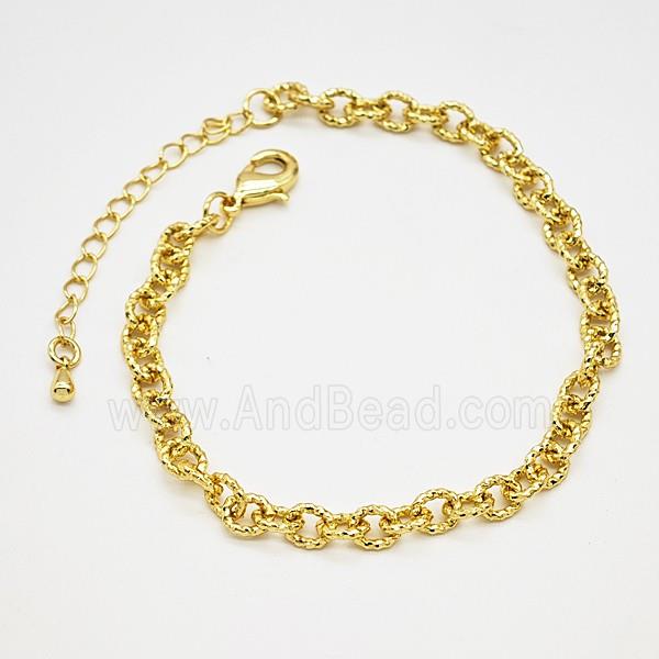 Copper Bracelets Chain Gold Plated