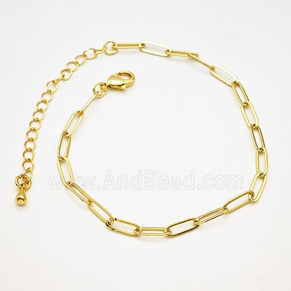 Copper Bracelets Chain Gold Plated