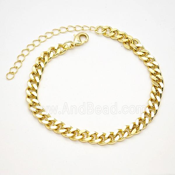 Copper Bracelets Chain Gold Plated