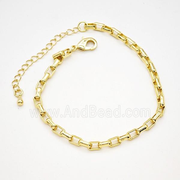 Copper Bracelets Chain Gold Plated