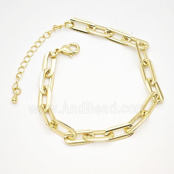 Copper Bracelets Chain Gold Plated
