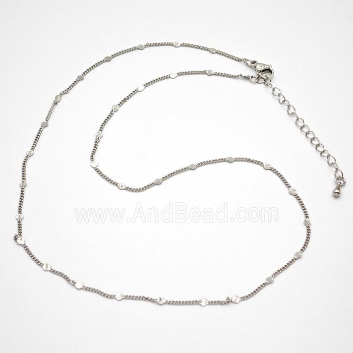 Copper Necklace Chain Platinum Plated