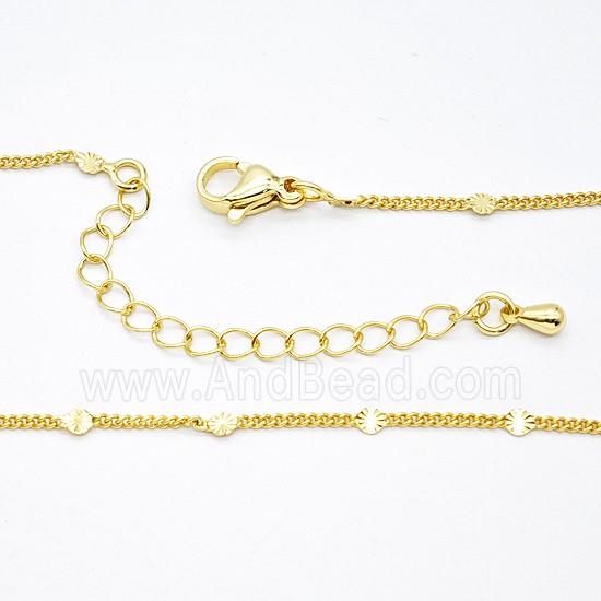 Copper Necklace Chain Gold Plated