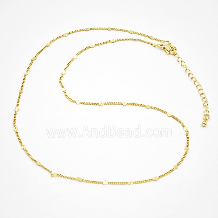 Copper Necklace Chain Gold Plated