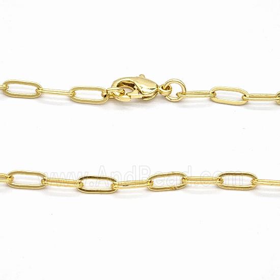 Copper Necklace Chain Gold Plated