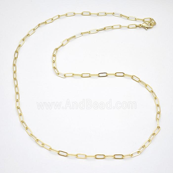 Copper Necklace Chain Gold Plated