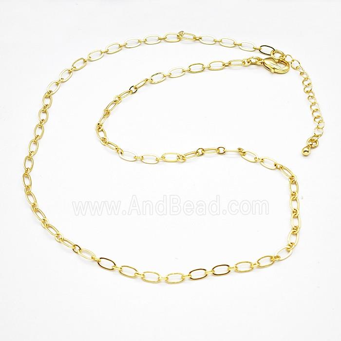 Copper Necklace Chain Gold Plated