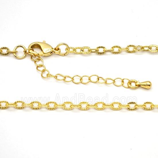 Copper Necklace Chain Gold Plated