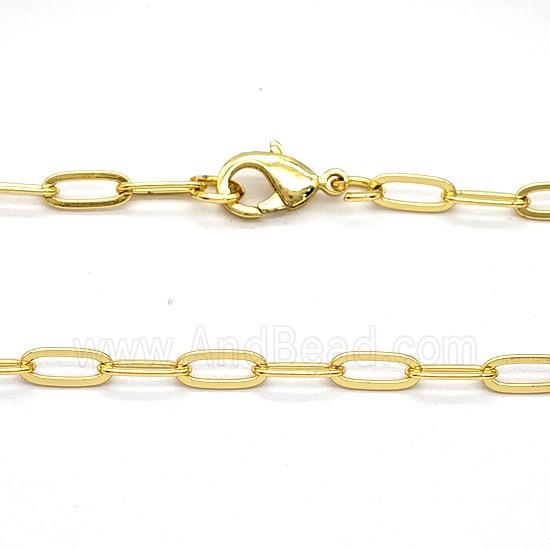 Copper Necklace Chain Gold Plated