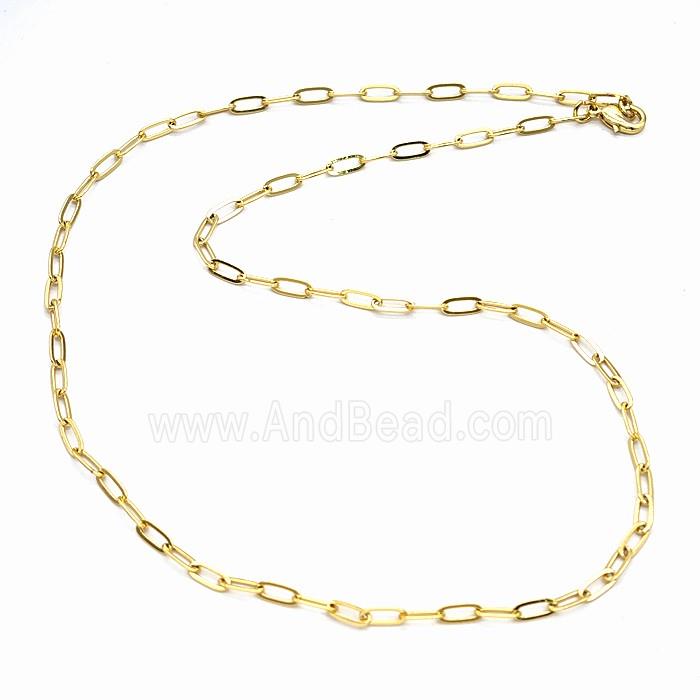 Copper Necklace Chain Gold Plated