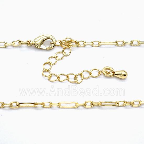 Copper Necklace Chain Gold Plated