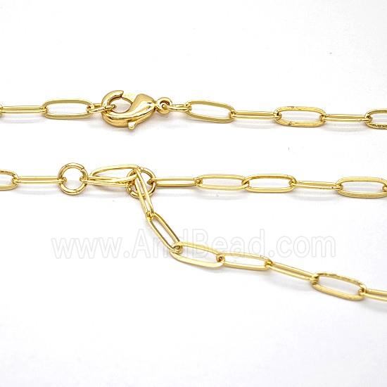Copper Necklace Chain Gold Plated