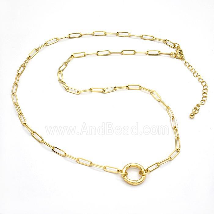 Copper Necklace Chain Gold Plated