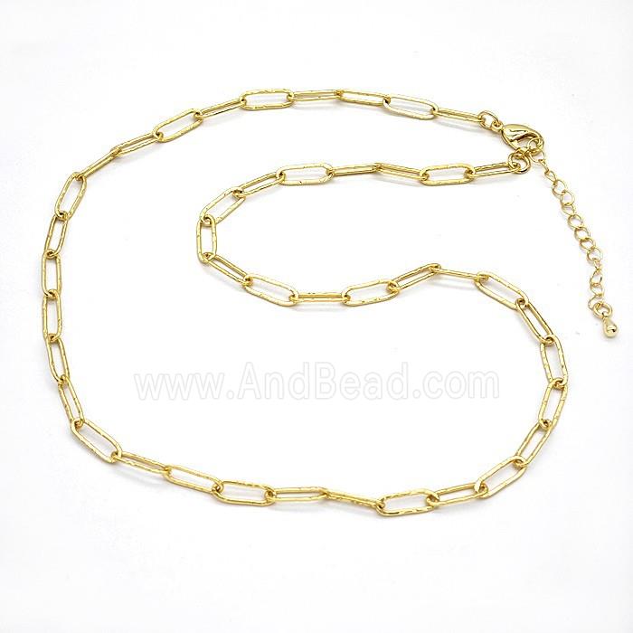 Copper Necklace Chain Gold Plated