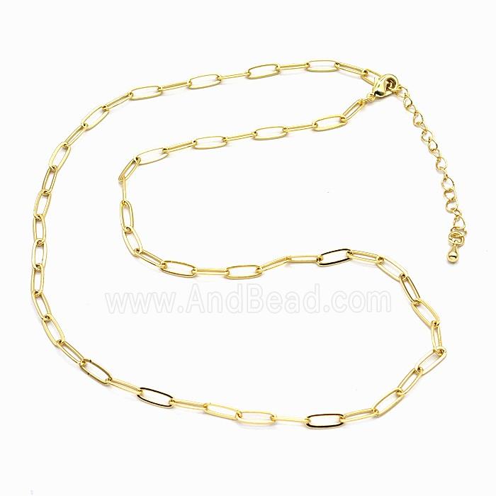 Copper Necklace Chain Gold Plated