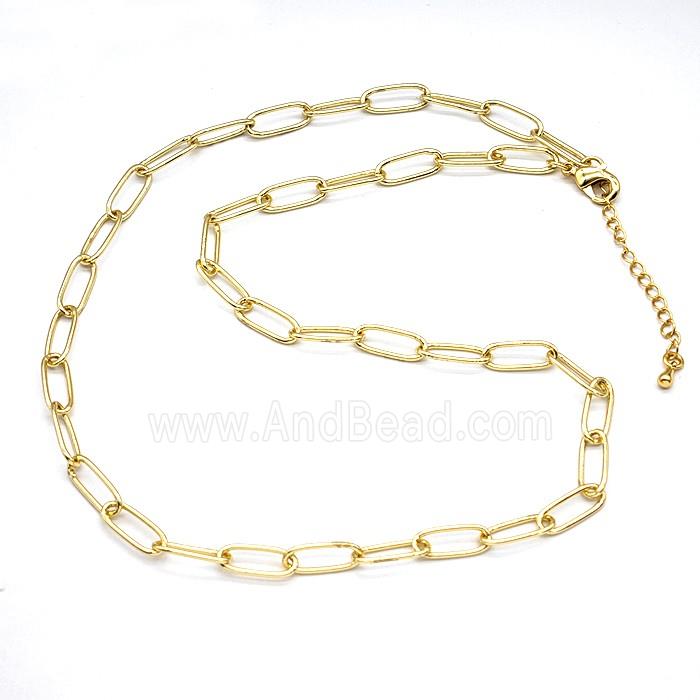 Copper Necklace Chain Gold Plated