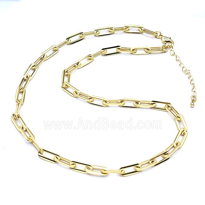 Copper Necklace Chain Gold Plated