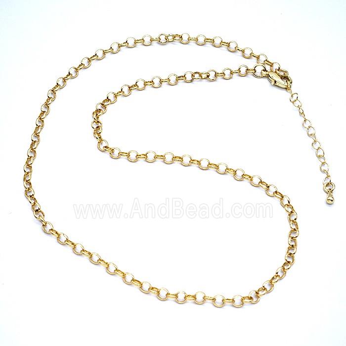 Copper Necklace Chain Gold Plated