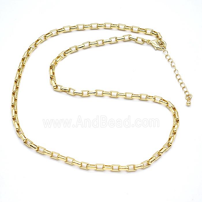 Copper Necklace Chain Gold Plated