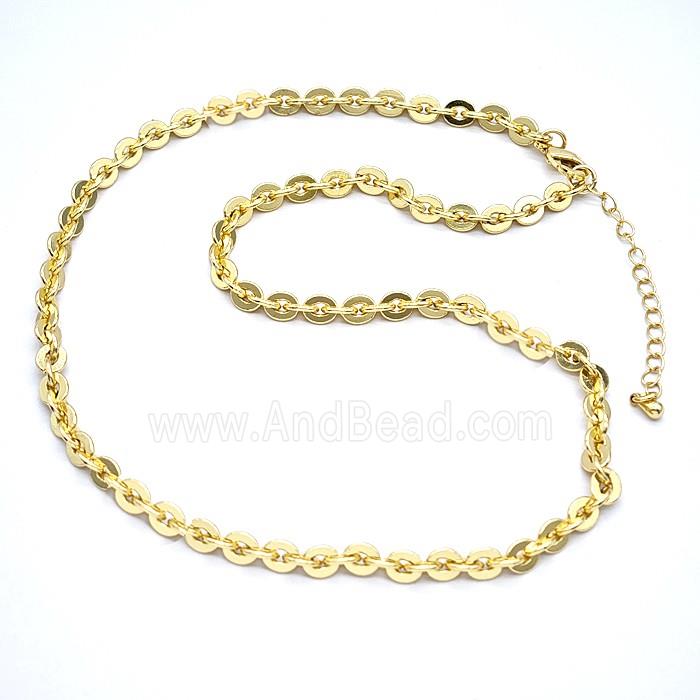 Copper Necklace Chain Gold Plated