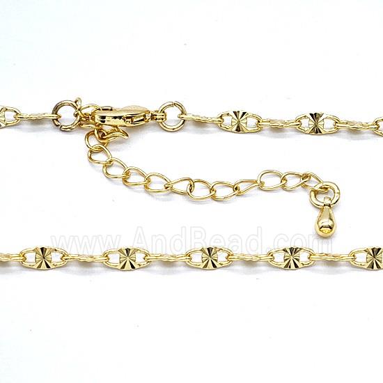 Copper Necklace Chain Gold Plated