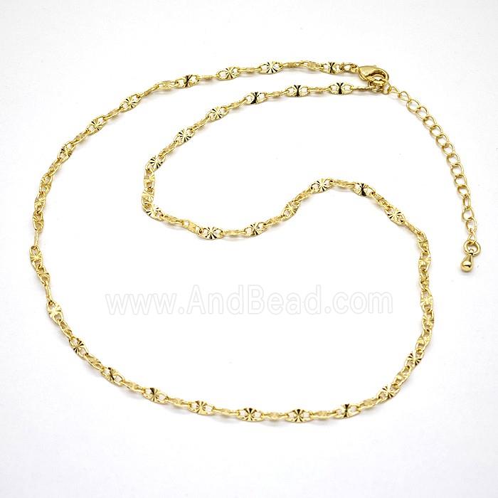 Copper Necklace Chain Gold Plated