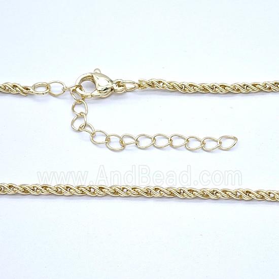 Copper Necklace Chain Gold Plated