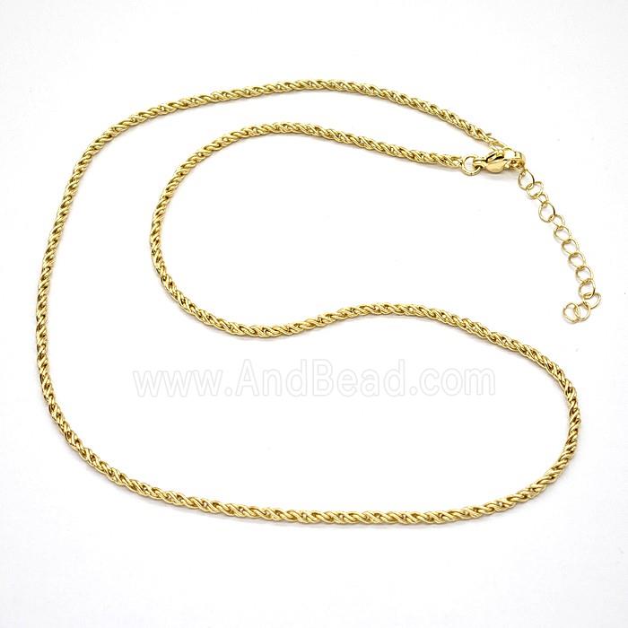 Copper Necklace Chain Gold Plated