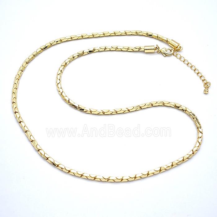 Copper Necklace Chain Gold Plated