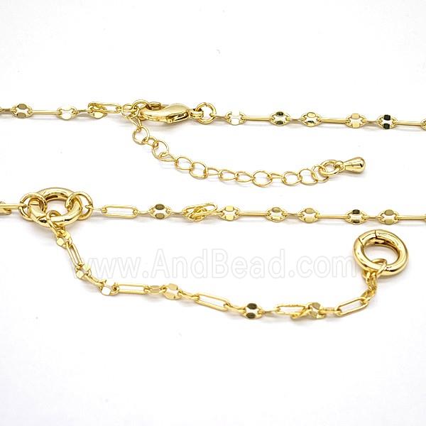 Copper Necklace Chain Gold Plated