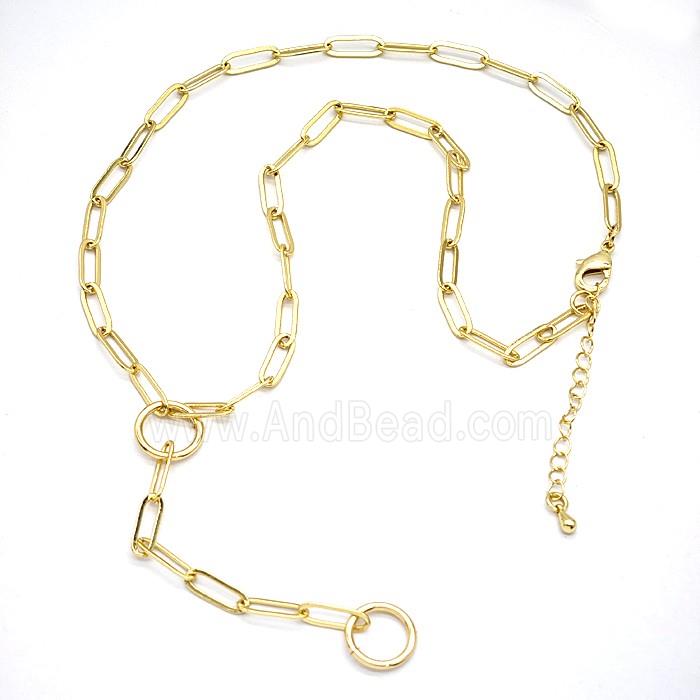 Copper Necklace Chain Gold Plated