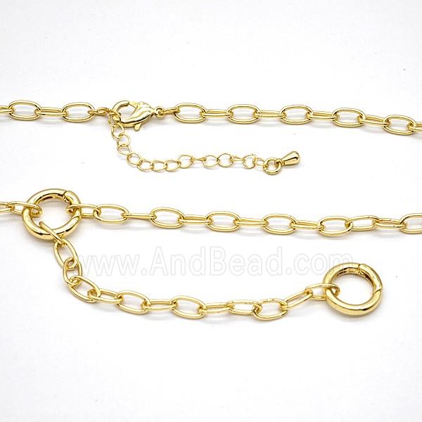 Copper Necklace Chain Gold Plated