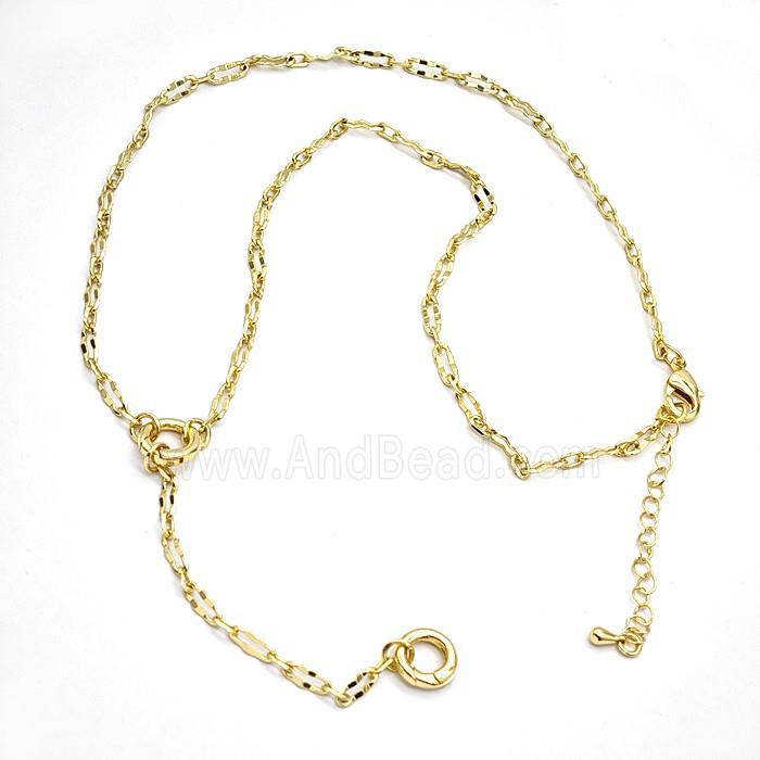 Copper Necklace Chain Gold Plated